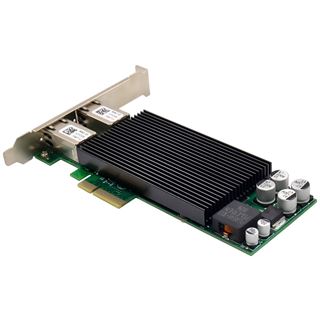InLine Dual Gigabit Netzwerkkarte, 2x RJ45 1 Gb/s, PCIe x4, PoE+