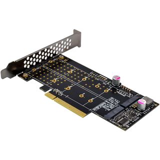 InLine PCIe Karte zu 2x intern NVMe M.2 Key M  Bifurcation, PCIe x8