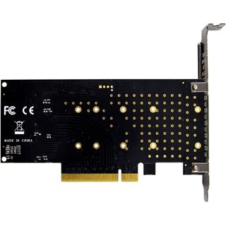 InLine PCIe Karte zu 2x intern NVMe M.2 Key M  Bifurcation, PCIe x8