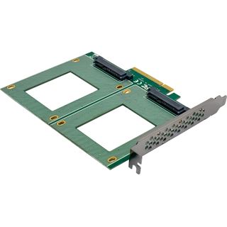 InLine PCIe Karte zu 2x intern U.2 NVMe SFF-8639 � Bifurcation, PCIe