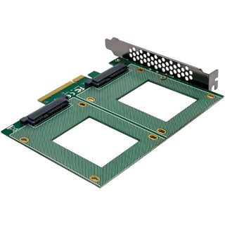 InLine PCIe Karte zu 2x intern U.2 NVMe SFF-8639 � Bifurcation, PCIe
