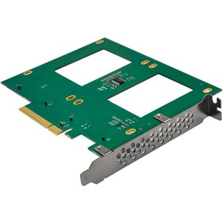 InLine PCIe Karte zu 2x intern U.2 NVMe SFF-8639 � Bifurcation, PCIe
