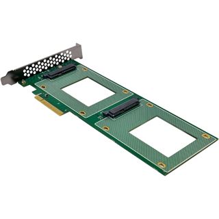 InLine PCIe Karte zu 2x intern U.2 NVMe SFF-8639 � Bifurcation, PCIe
