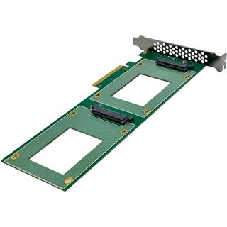 InLine PCIe Karte zu 2x intern U.2 NVMe SFF-8639 � Bifurcation, PCIe