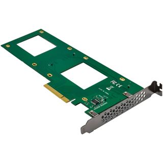 InLine PCIe Karte zu 2x intern U.2 NVMe SFF-8639 � Bifurcation, PCIe