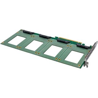 InLine PCIe Karte zu 4x intern U.2 NVMe SFF-8639 � Bifurcation, PCIe