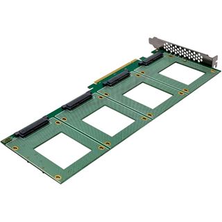 InLine PCIe Karte zu 4x intern U.2 NVMe SFF-8639 � Bifurcation, PCIe