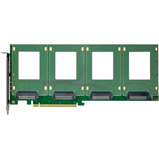InLine PCIe Karte zu 4x intern U.2 NVMe SFF-8639 � Bifurcation, PCIe
