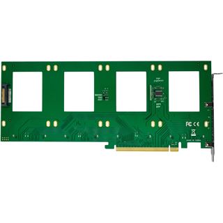 InLine PCIe Karte zu 4x intern U.2 NVMe SFF-8639 � Bifurcation, PCIe