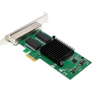 InLine Quad Gigabit Netzwerkkarte, 4x RJ45 1 Gb/s, PCIe x1 51127D