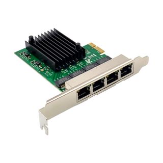 InLine Quad Gigabit Netzwerkkarte, 4x RJ45 1 Gb/s, PCIe x1 51127B