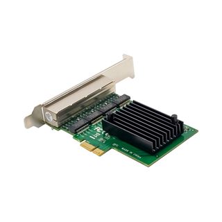InLine Quad Gigabit Netzwerkkarte, 4x RJ45 1 Gb/s, PCIe x1 51127B