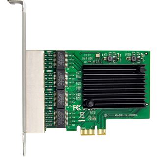 InLine Quad Gigabit Netzwerkkarte, 4x RJ45 1 Gb/s, PCIe x1 51127B