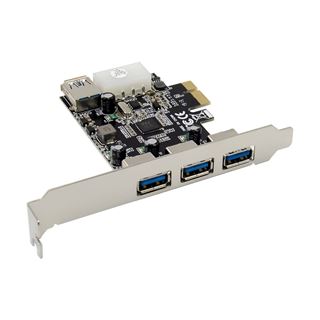 InLine PCIe Karte, 3x+1x USB 3.2 Gen.1, Molex kompatibler 4-Pin