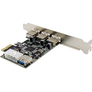 InLine PCIe Karte, 3x+1x USB 3.2 Gen.1, Molex kompatibler 4-Pin