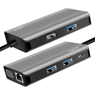 LogiLink USB 3.2 Gen 1 USB-C 7-Port Docking Station UA0410