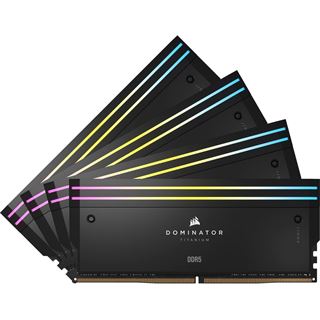 96GB Corsair Dominator Titanium RGB schwarz DDR5-6400 DIMM CL32 Quad