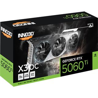 8GB INNO3D GeForce RTX 5060 Ti X3 OC Aktiv PCIe 5.0 x16 (x8) (Retail)