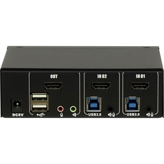 Inter-Tech IPC KVM Switch AS-21HUS HDMI, 4K@60Hz