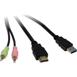 Inter-Tech IPC KVM Switch AS-41HUS HDMI, 4K@60Hz