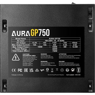 750 Watt Gamdias AURA GP750 Non-Modular