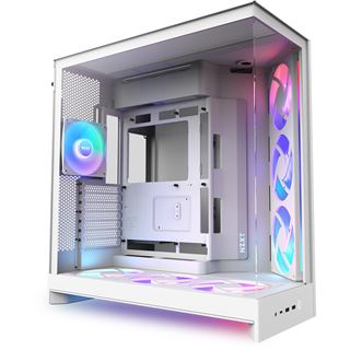 NZXT H9 Flow RGB+ (2025) Midi Tower ohne Netzteil weiss