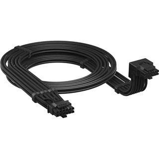 0.65m Corsair PSU Cable - 12+4-Pin 12V-2x6 Cable schwarz 90°