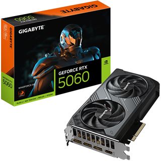 8GB Gigabyte GeForce RTX 5060 Windforce 8G Aktiv PCIe 5.0 x8 (Retail)