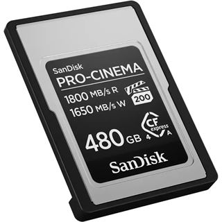 480GB SanDisk PRO Cinema CFexpress Type A / 1800MB/s Read 1650MB/s