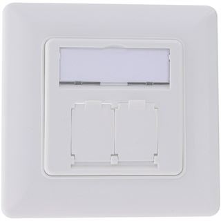 InLine Rahmenset für 2x RJ45 Bu/LSA Einsatz, Keystone SNAP-In,