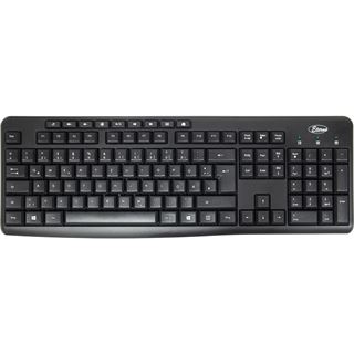 Inter-Tech KB-208 Deutsch 2.4 GHz und USB schwarz