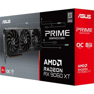 8GB Asus Radeon RX 9060 XT Prime OC Aktiv PCIe 5.0 x16 (Retail)