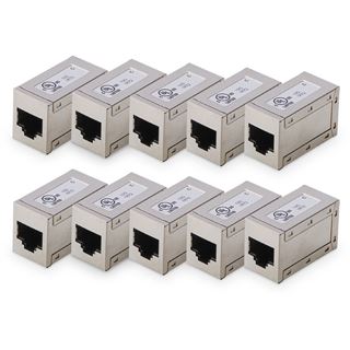 Digitus CAT 6 MODULAR COUP.SHIELD 10X 8P8C-1:1 METAL HOUSING