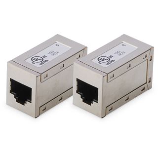 Digitus CAT 6 MODULAR COUP.SHIELD 2X 8P8C- 1:1 METAL HOUSING