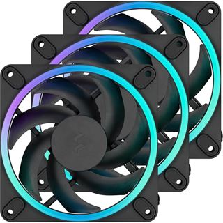 120x120x25mm Fractal Design Lüfter Momentum 12 RGB Black 3-Pack