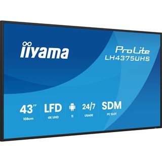 42.5" (107,95cm) iiyama ProLite LH4375UHS-B2AG schwarz 3840x2160