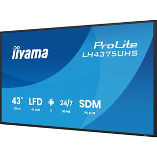 42.5" (107,95cm) iiyama ProLite LH4375UHS-B2AG schwarz 3840x2160