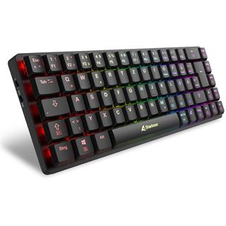 Sharkoon Gaming Tastatur PureWriter W65 schwarz-rot DE