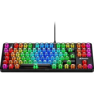 Sharkoon Gaming Tastatur Crystal Shark schwarz DE