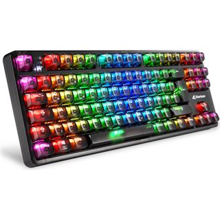 Sharkoon Gaming Tastatur Crystal Shark schwarz DE