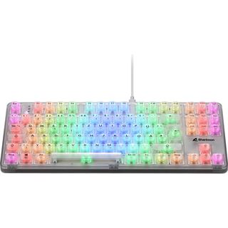 Sharkoon Gaming Tastatur Crystal Shark weiß DE