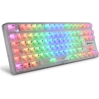 Sharkoon Gaming Tastatur Crystal Shark weiß DE
