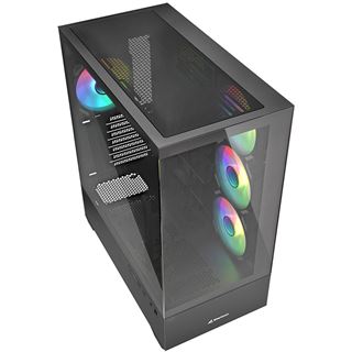 Sharkoon Gehäuse AK6 RGB ATX 1xGlas schwarz