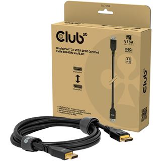 (&euro;12,95*/1m) 2.00m Club 3D Displayport 2.1 Anschlusskabel DP80