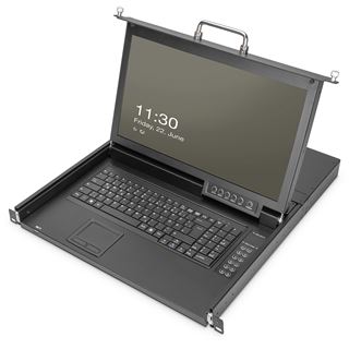 Digitus Modulare Konsole 17"HD TFT, 8-port VGA KVM Deutsch
