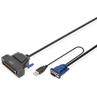 Digitus Modulare Konsole 19"HD LCD,1-port VGA KVM Deutsch