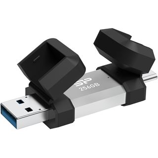 Silicon Power USB-Stick 64GB USB3.2 + Type C C51 Black
