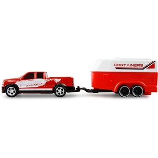 Amewi RC Pickup Die Cast mit Wohnwagen 1:64 RTR rot 6+