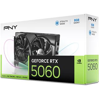 8GB PNY GeForce RTX 5060 Dual Fan Aktiv PCIe 5.0 x16 (x8) (Retail)