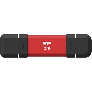 250GB Silicon Power USB Stick DS72 Typ A+C 1050/850MB`s Red